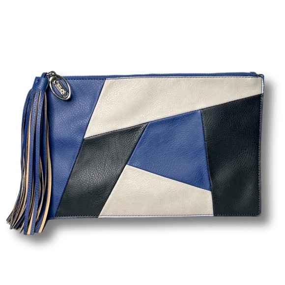 ❀ Carlos Santana Color Block Hand Bag Satchel Zipper Purse - Picture 3 of 5